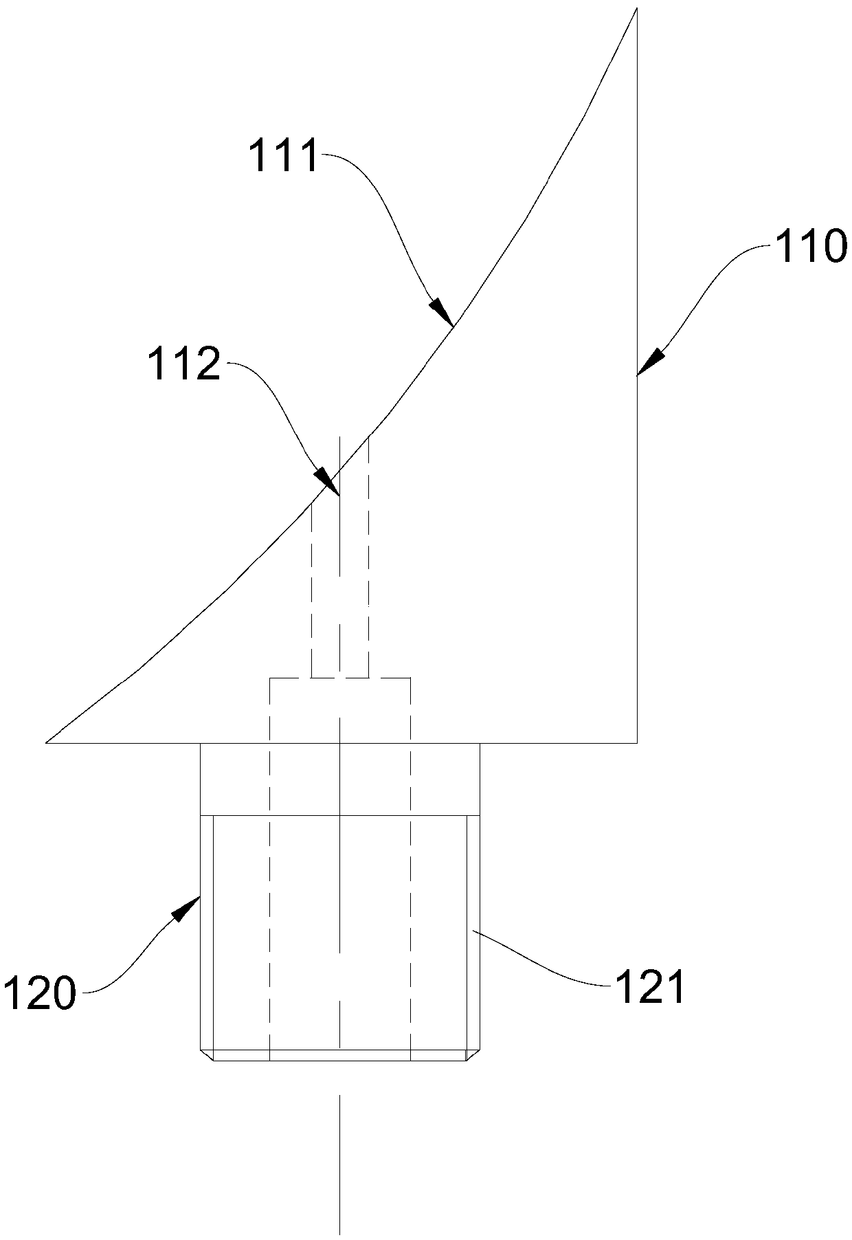 Cooling water nozzle and glass washer