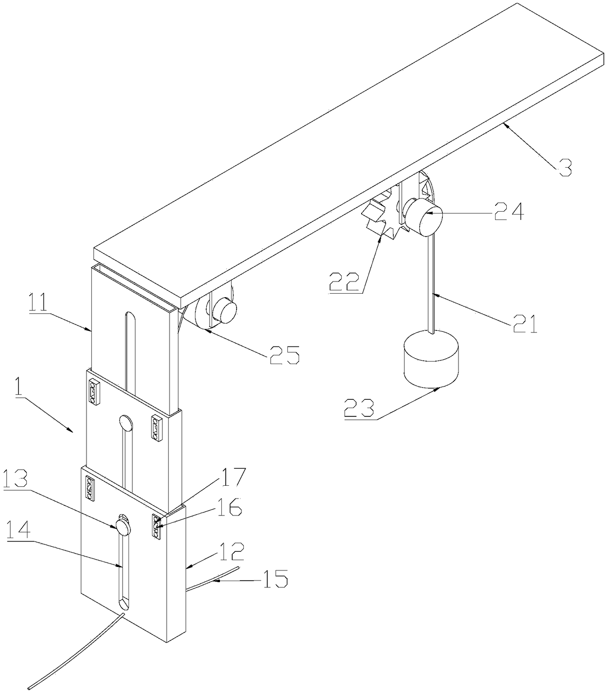 Material guiding device used for welding rod production