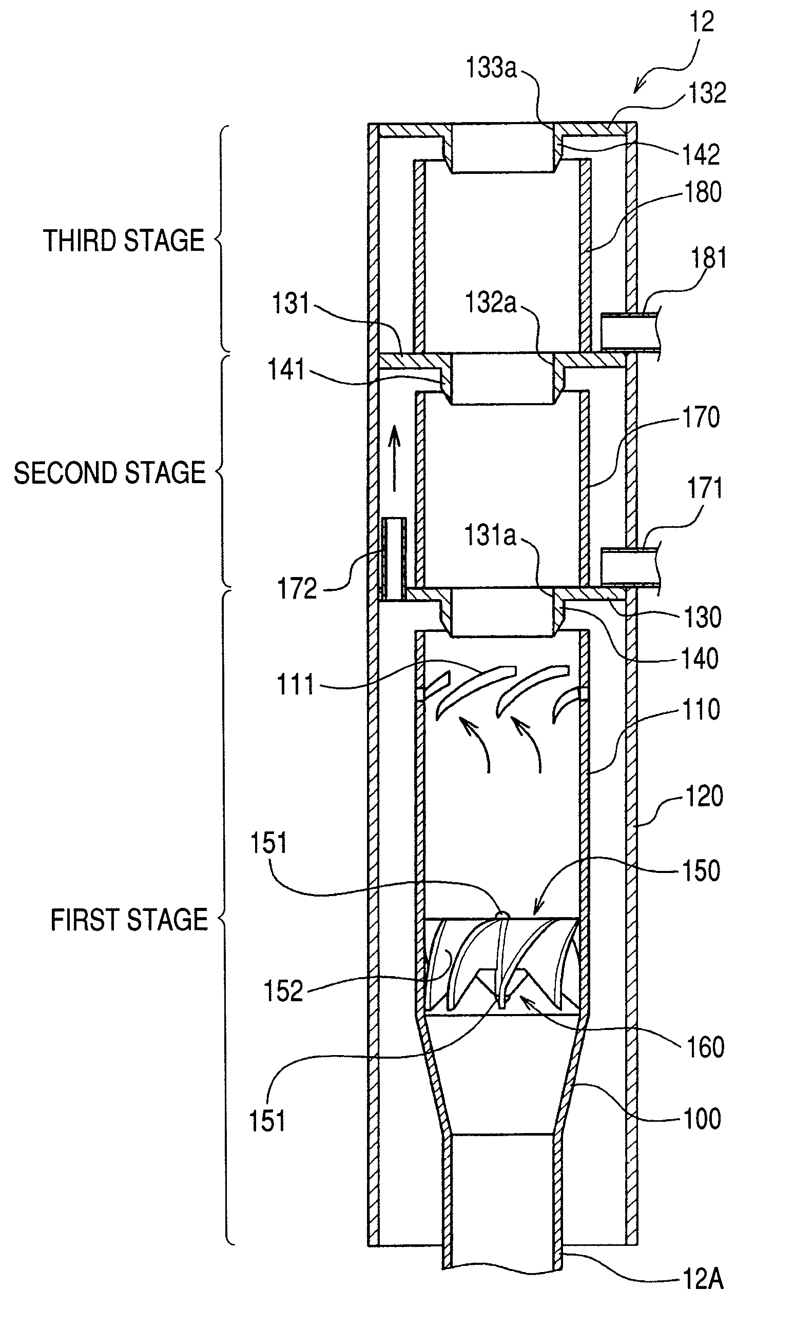 Steam separator, boiling water reactor and swirler assembly
