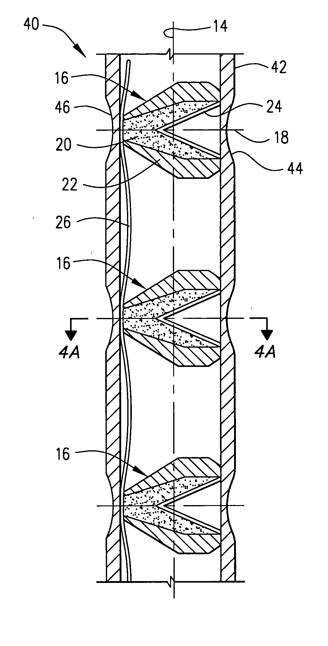 Faceted expansion relief perforating device
