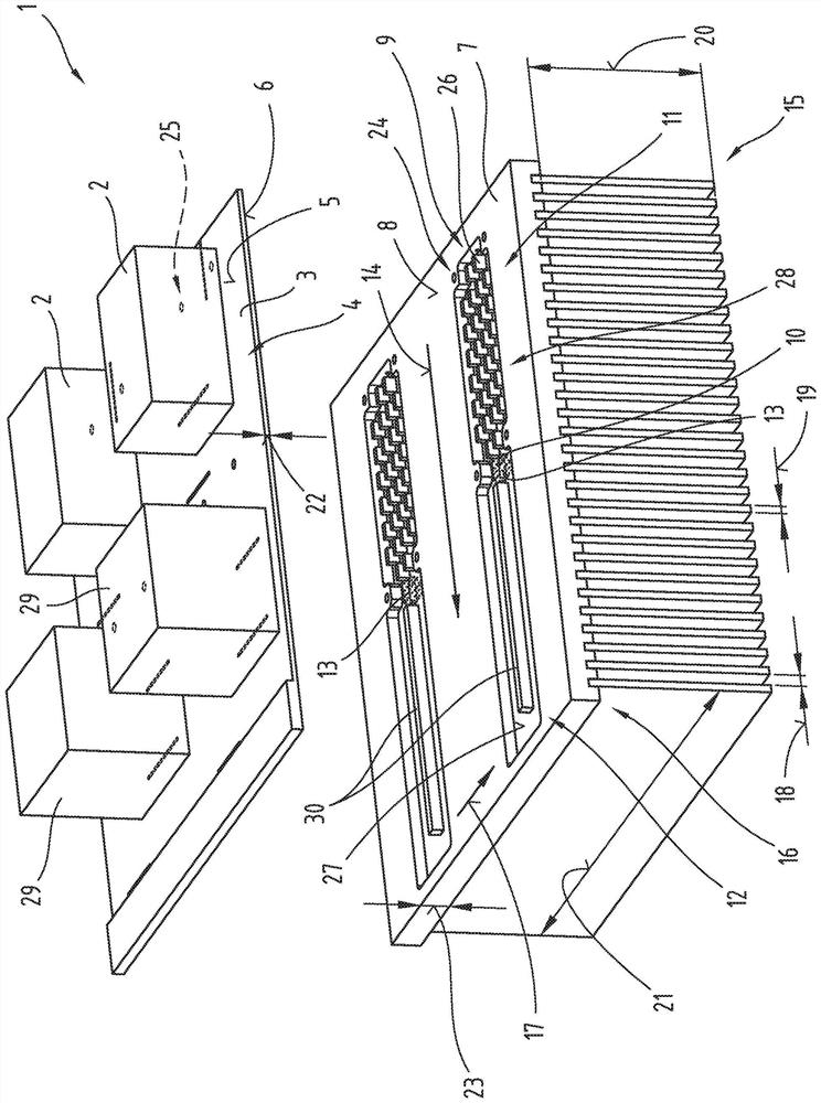 Air heat exchanger and method for producing same and electronic structure equipped therewith