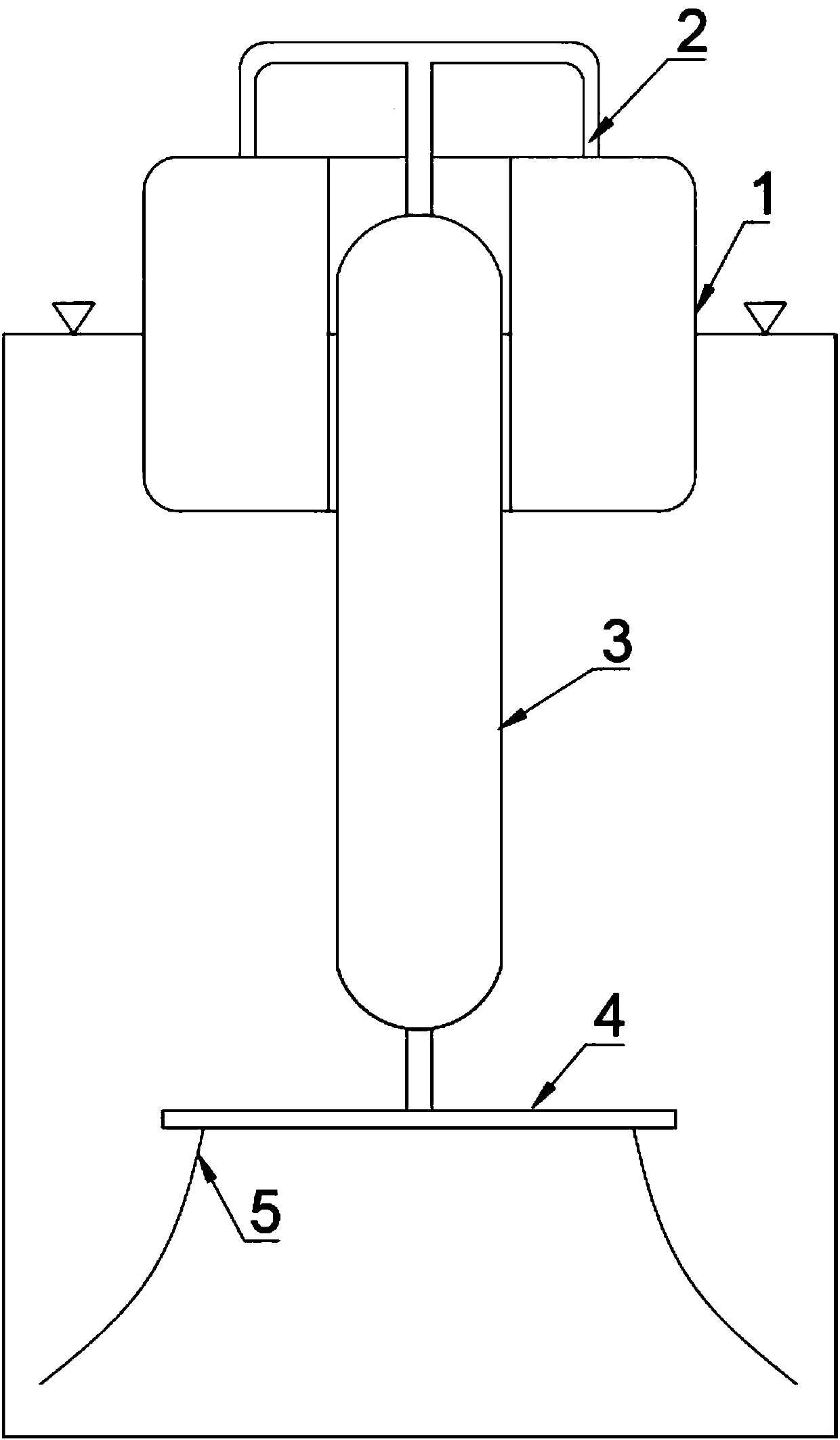 Coupled linear direct drive float type wave energy generation device