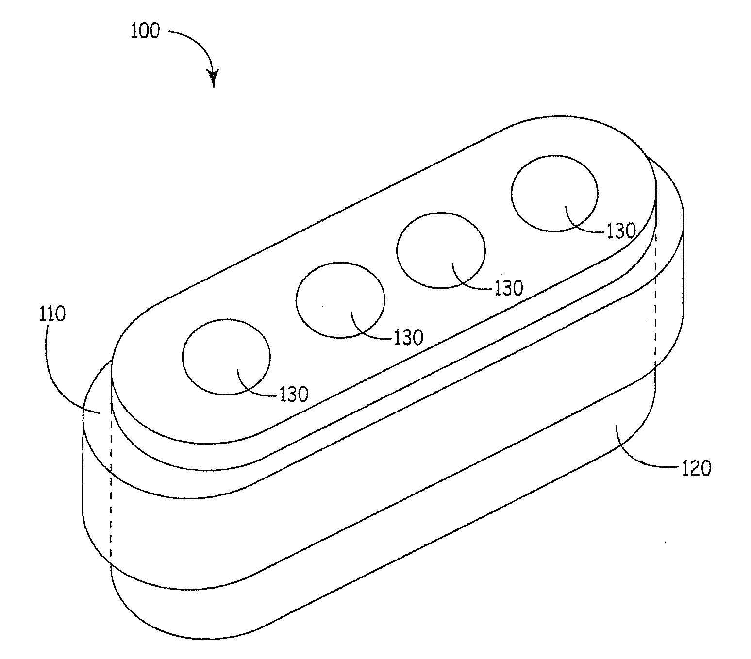 Injection molded ferrule for cofired feedthroughs