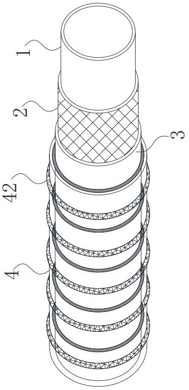 Large-aperture composite drainage pipeline