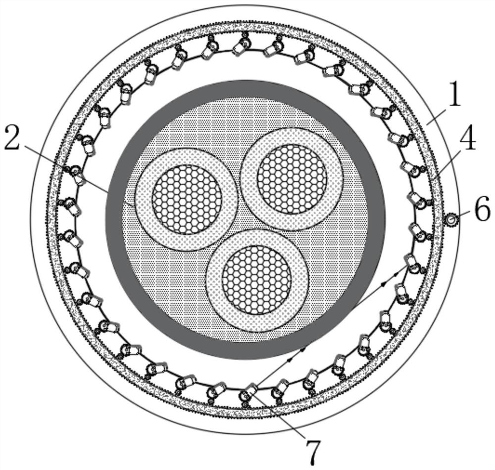 Instant self-checking device for protective sleeve before cable use