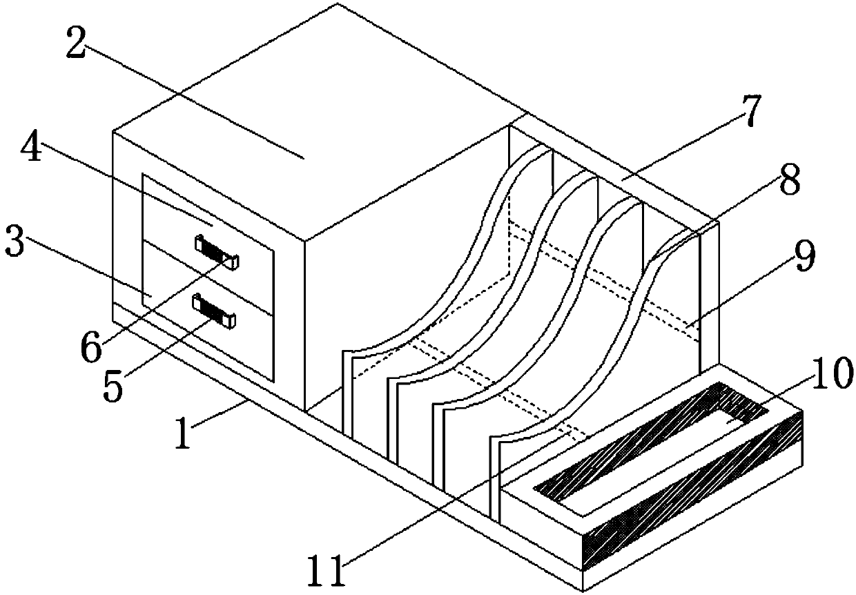 Combined bookshelf convenient to adjust