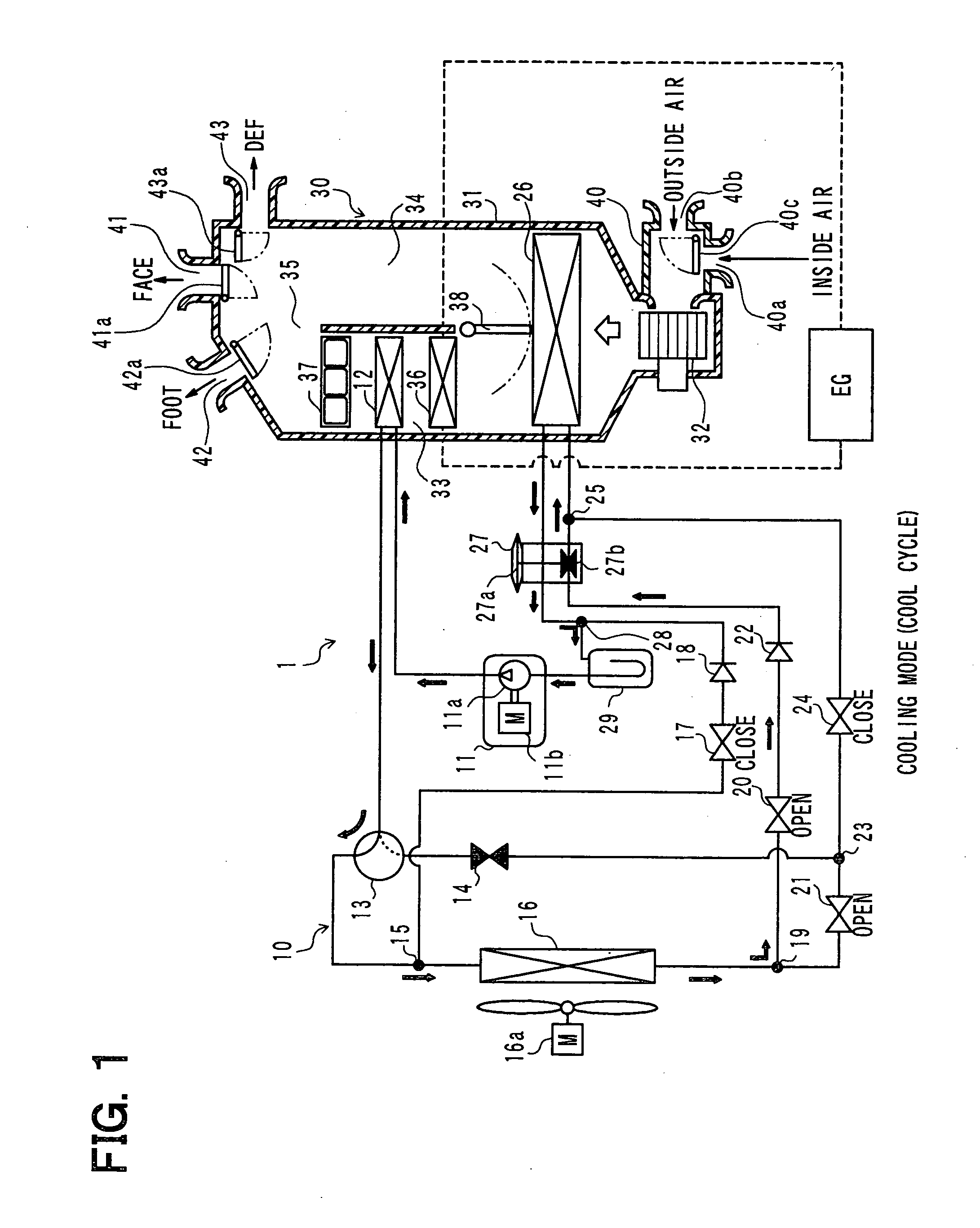 Air conditioner for vehicle with heat pump cycle