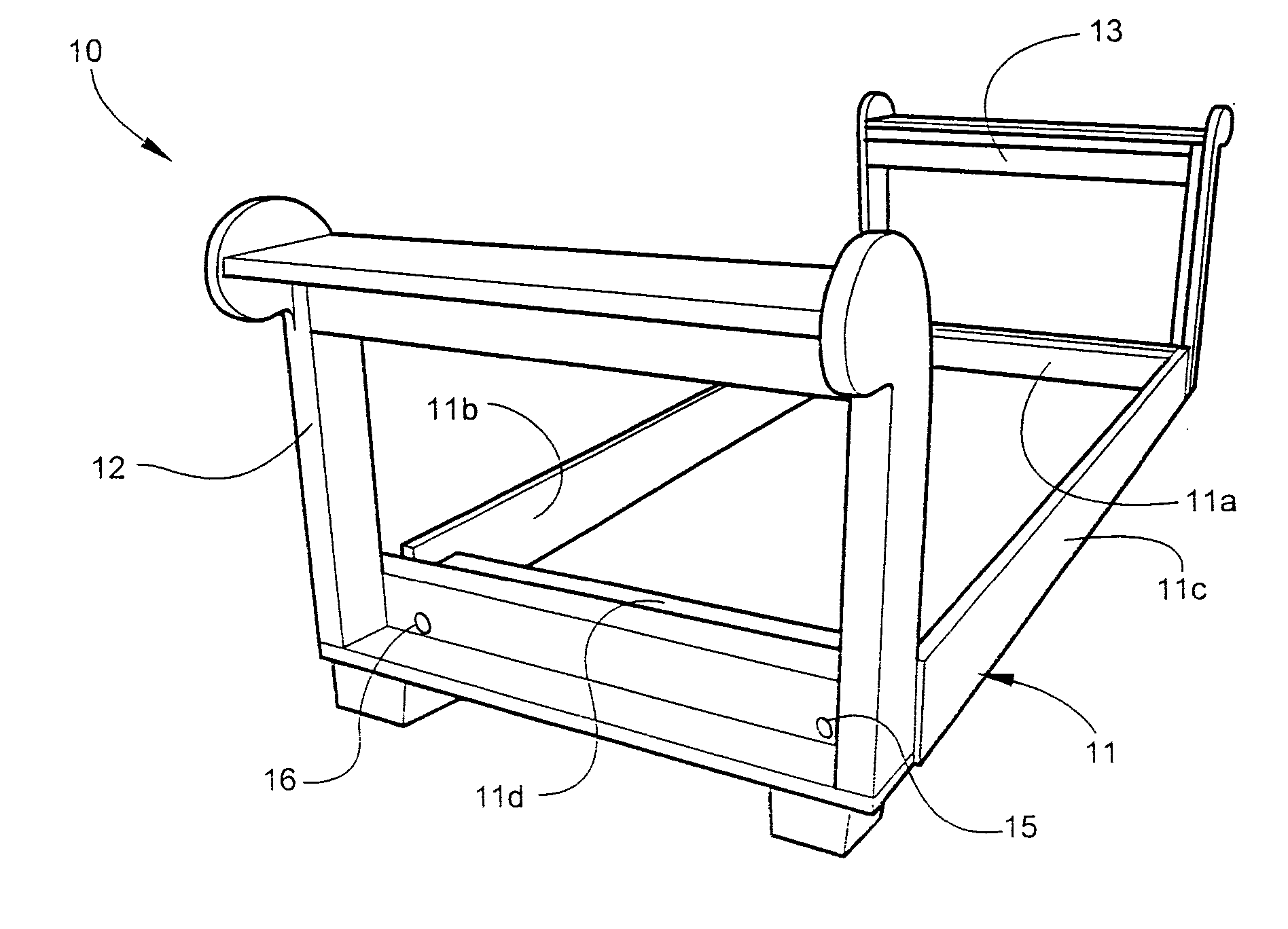 Knockdown furniture assembly and method for making same