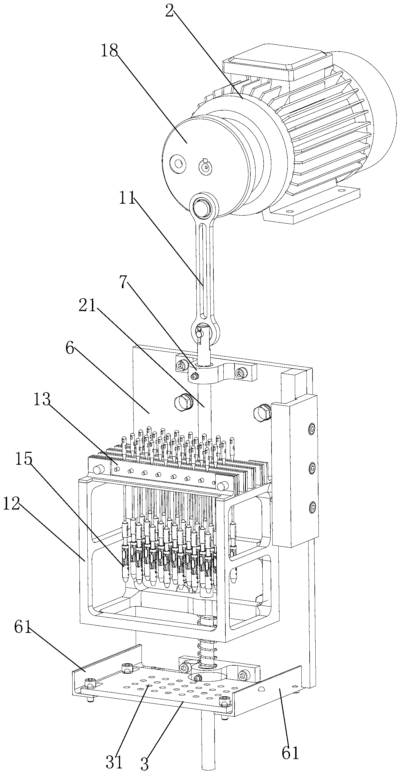 High-speed testing device for harnessstrings spring