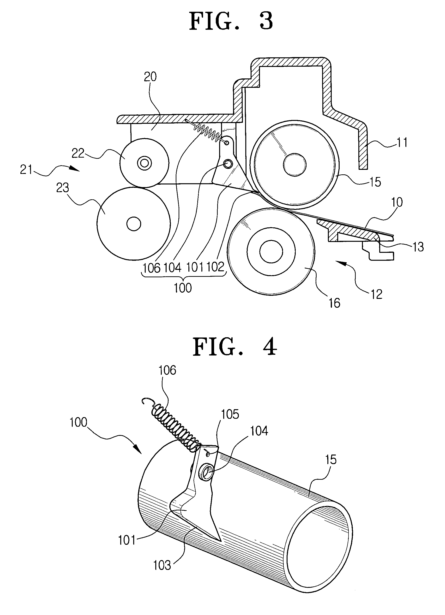 Sheet separating apparatus for a fusing unit and method for using the same