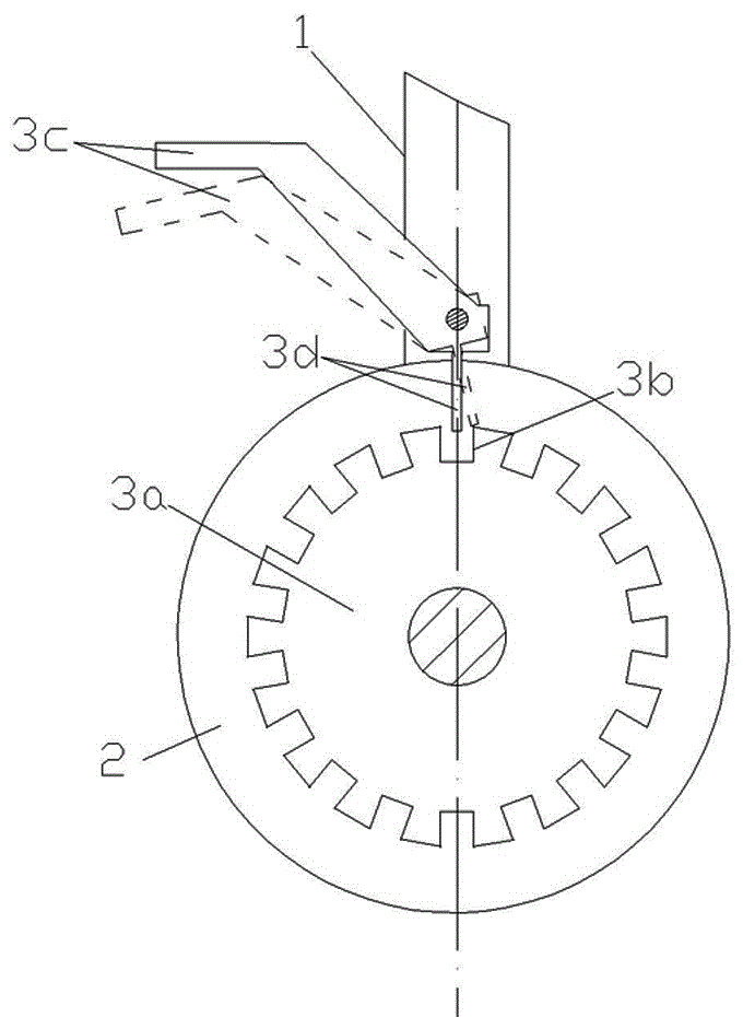Marking device for center line of railway flat car