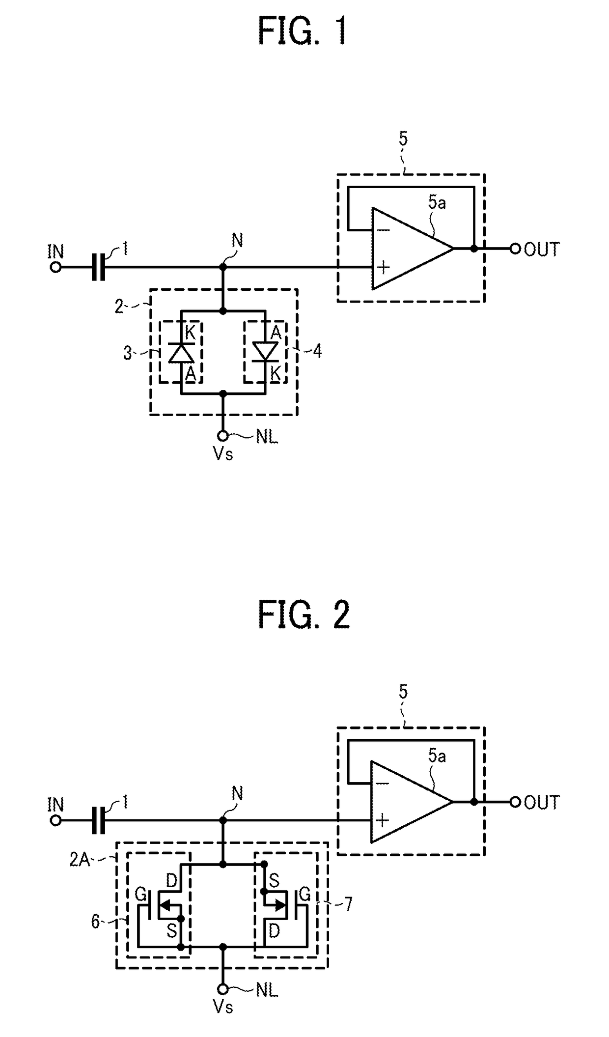 High-pass filter circuit and band-pass filter circuit