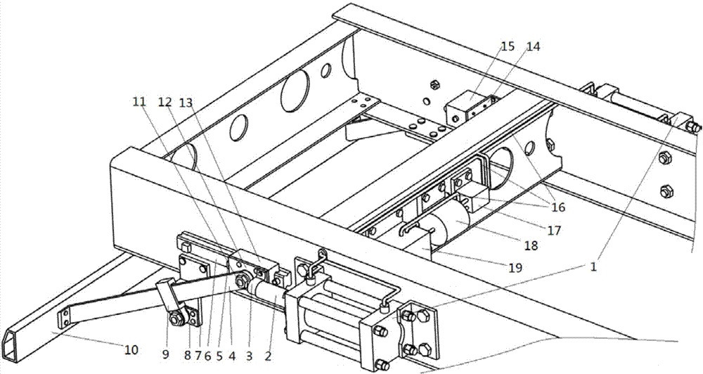 Adjustable rear bumper device of truck