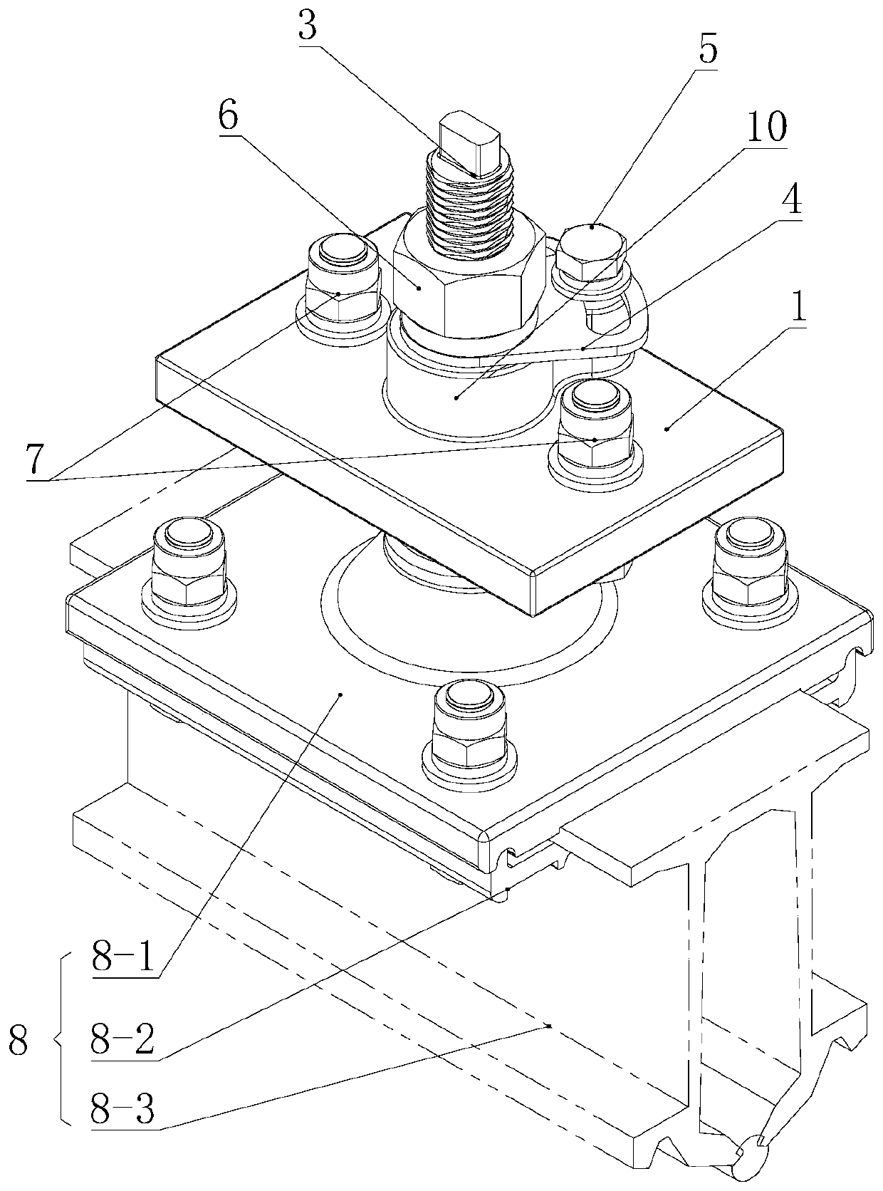 Low clearance rotary adjustable supporting suspension wire clamp