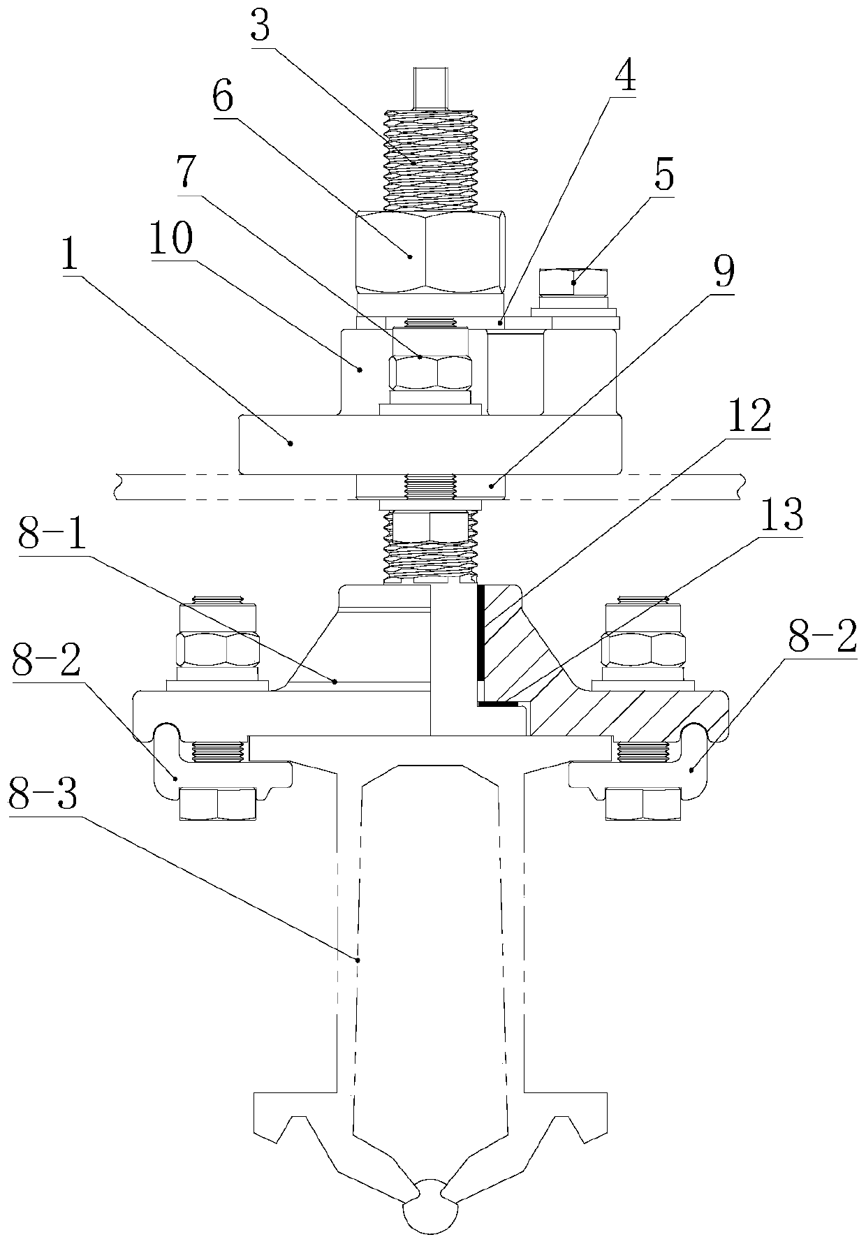 Low clearance rotary adjustable supporting suspension wire clamp