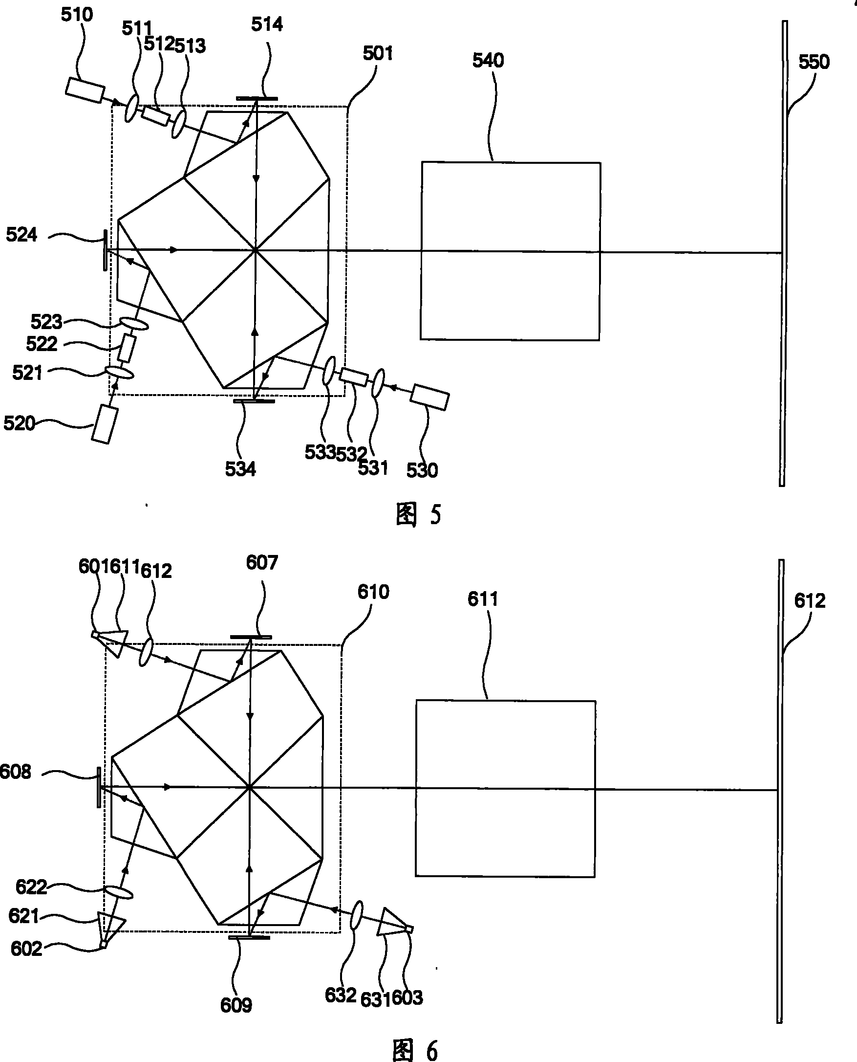 Total internal reflection color-combination prism and method for producing the same