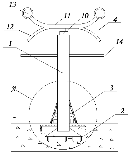 Anti-bird wire pole for power transmission