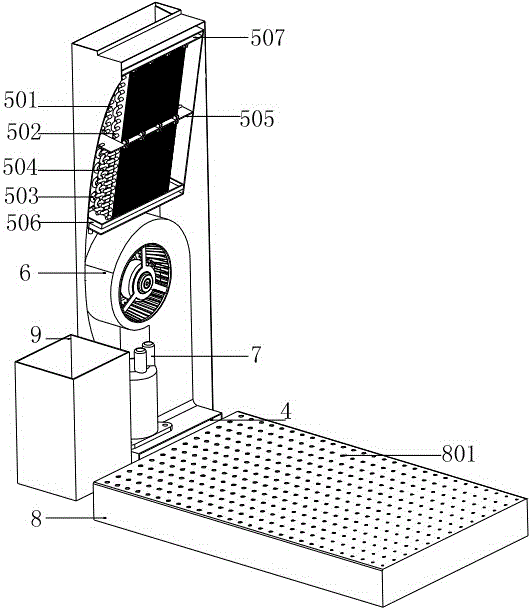 A deep dehumidification equipment sideways placed heat pump dry closet