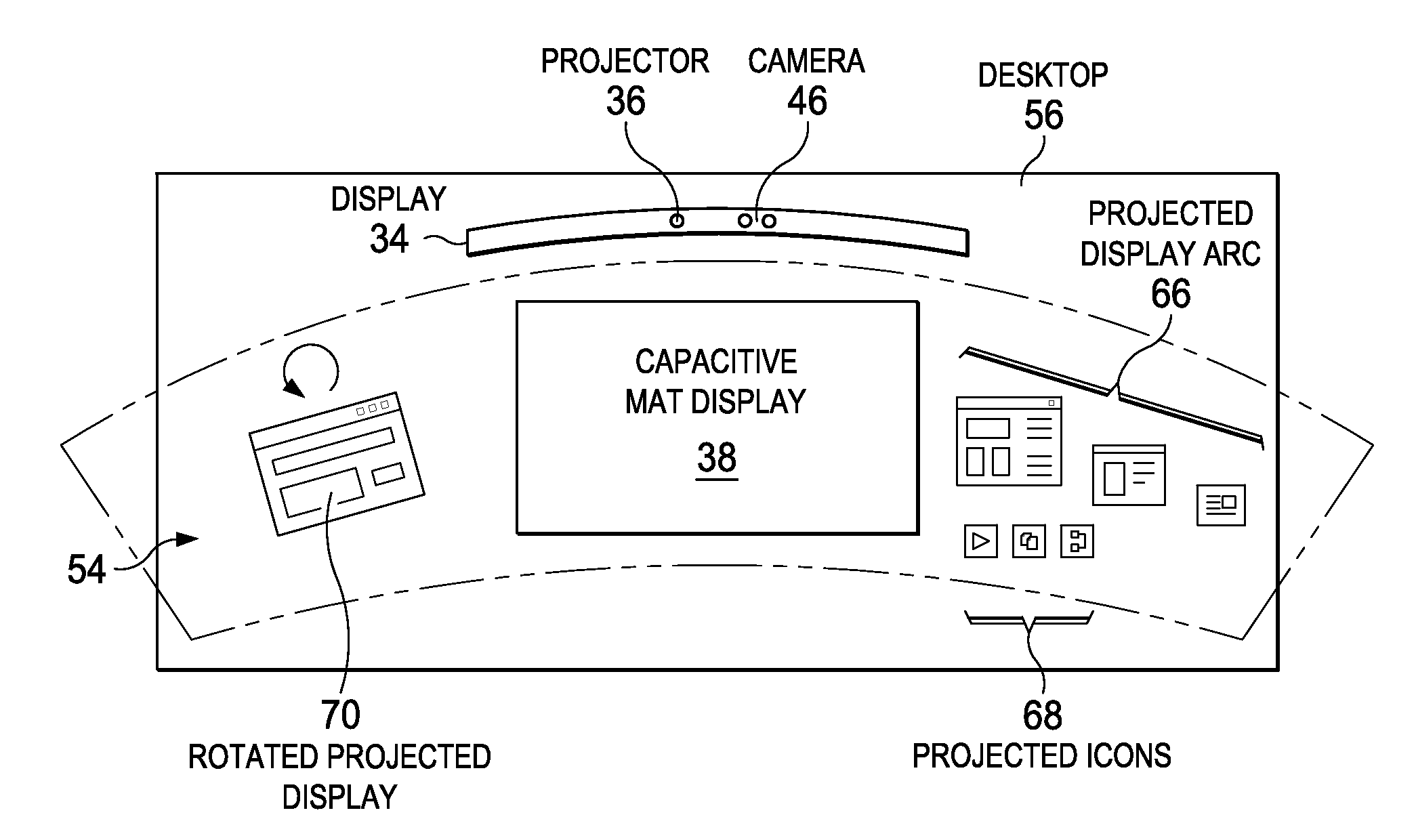 Disambiguation of False Touch Inputs at an Information Handling System Projected User Interface