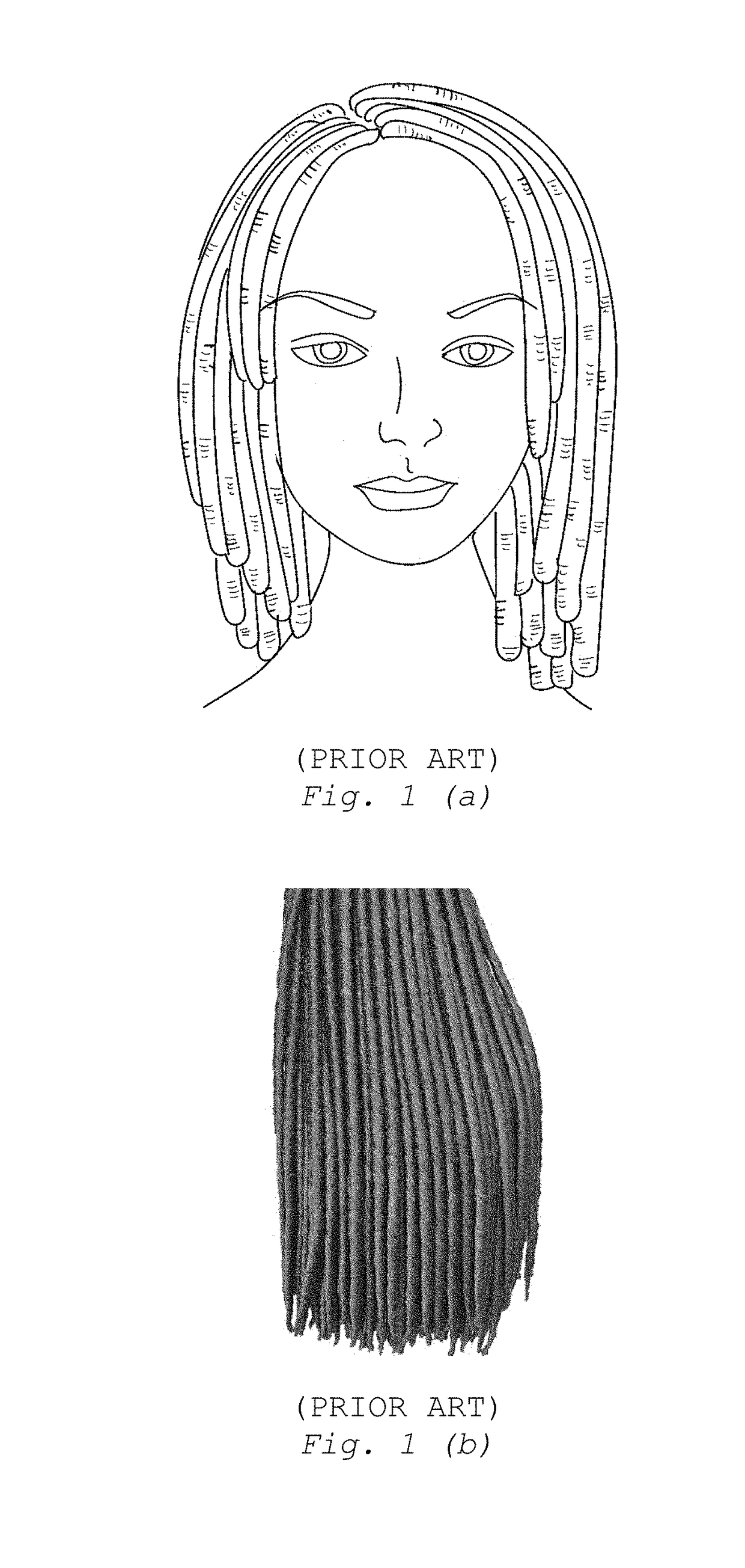 Synthetic braiding hair and its manufacturing method