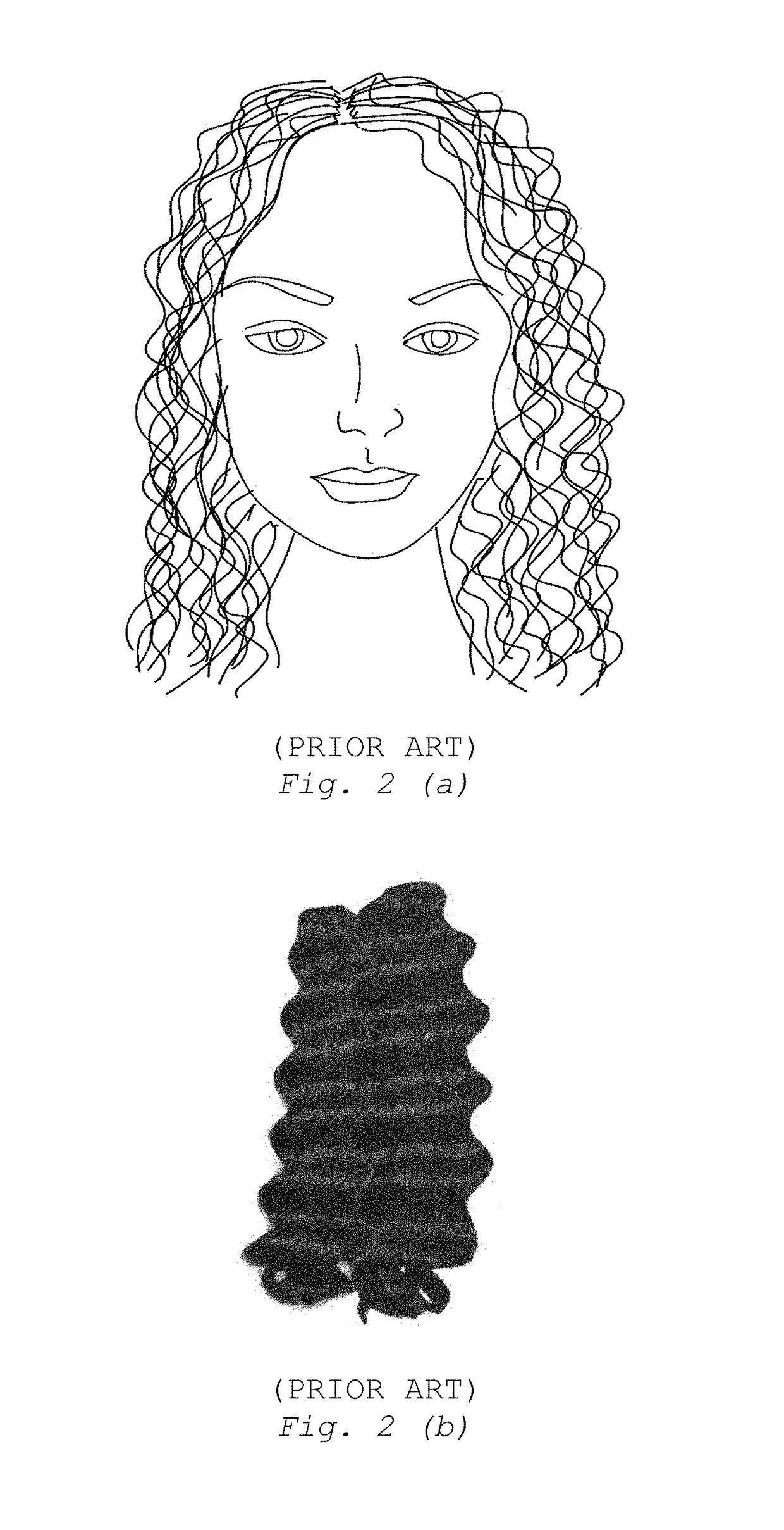 Synthetic braiding hair and its manufacturing method