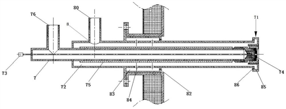 Cooling system and method for high-temperature ammonia spraying denitration air cooling spray gun of coal-fired boiler
