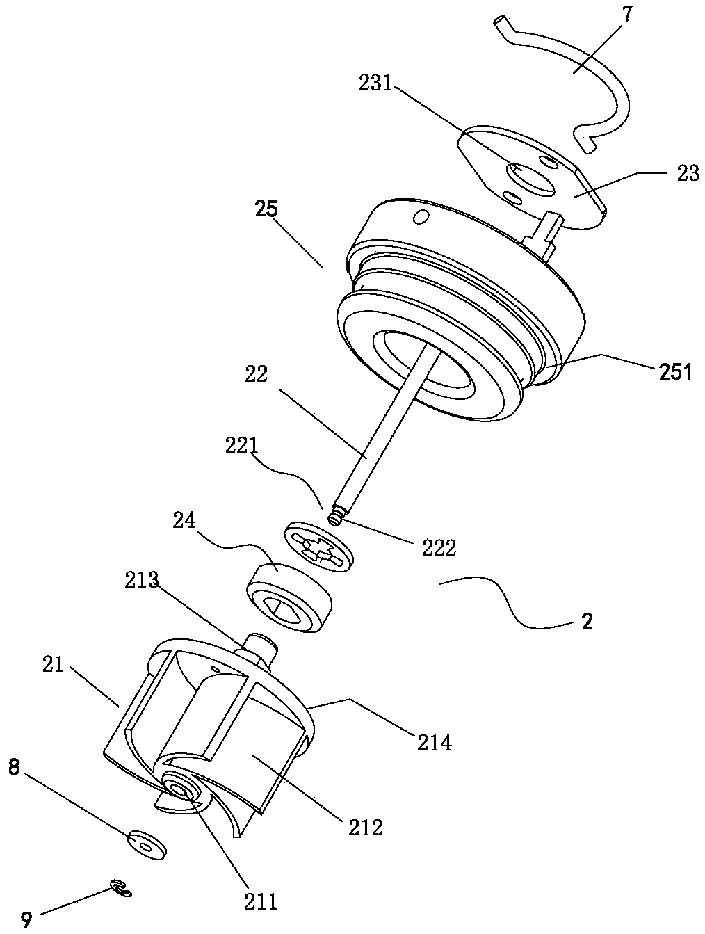 An easily disassembled impeller flow sensor