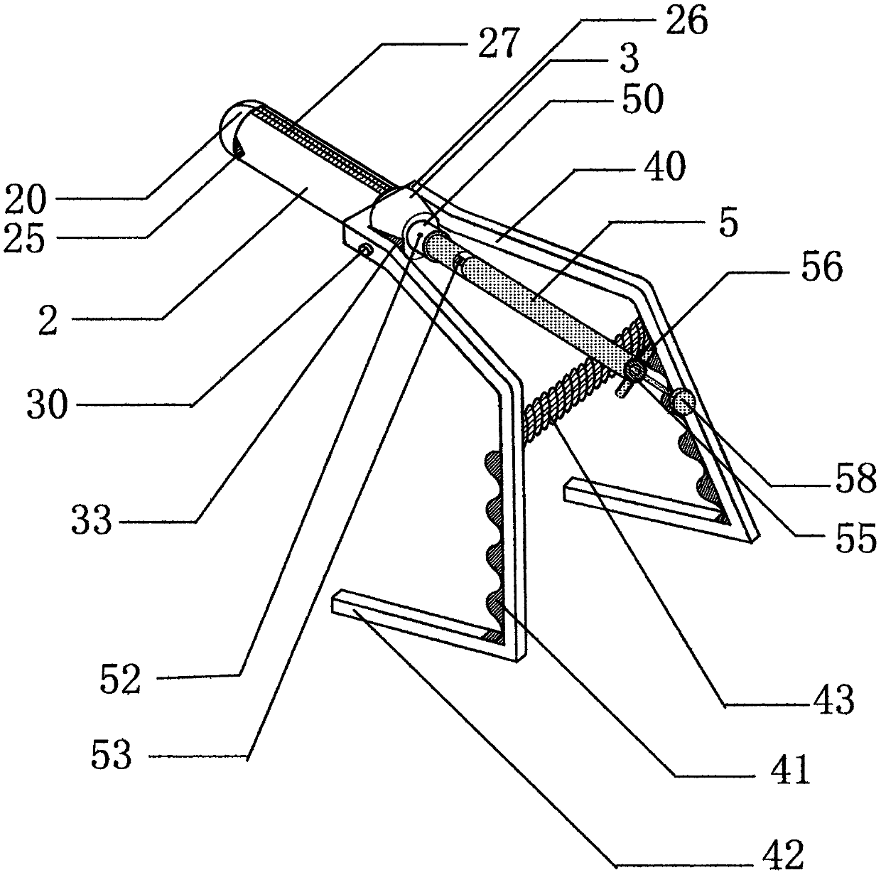 Clinical vaginal secretion sampling clamp for obstetrics and gynecology