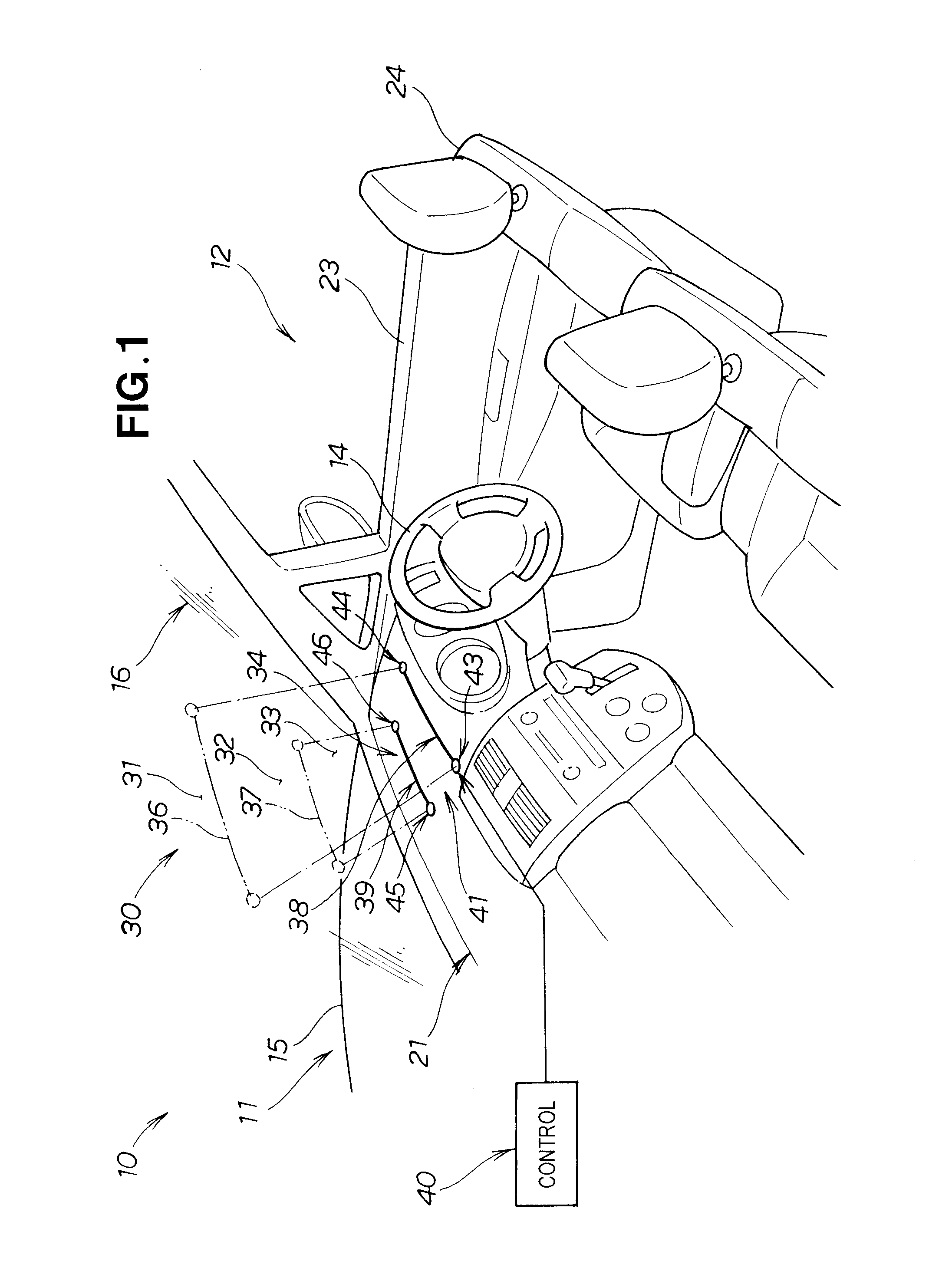 Vision enhancement device for use in vehicle