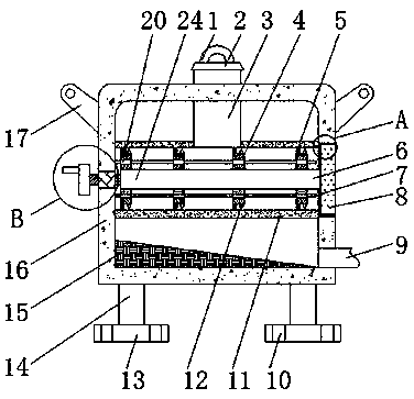 Sewage treatment device facilitating impurity cleaning