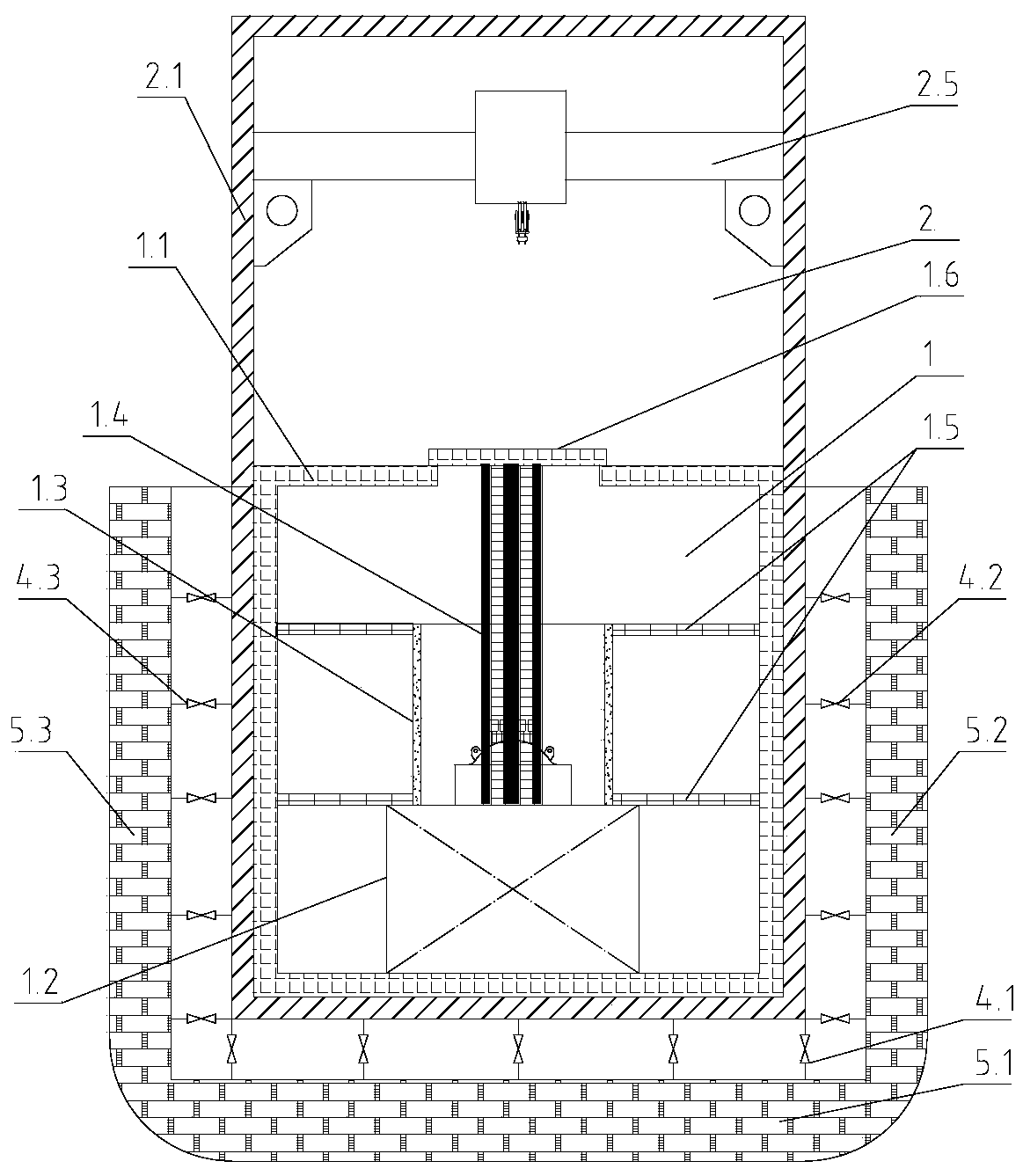 Floating nuclear power station reactor compartment arrangement structure
