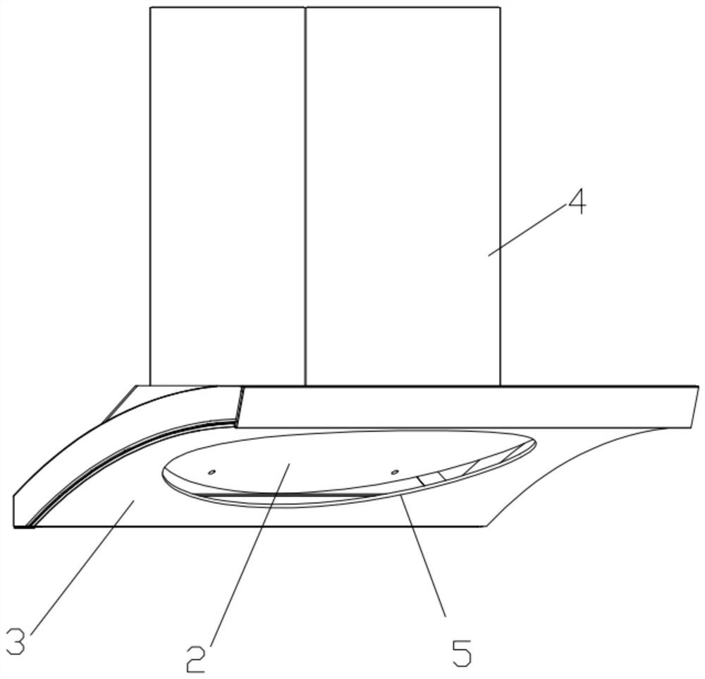 Range hood with oval-shape air inlet