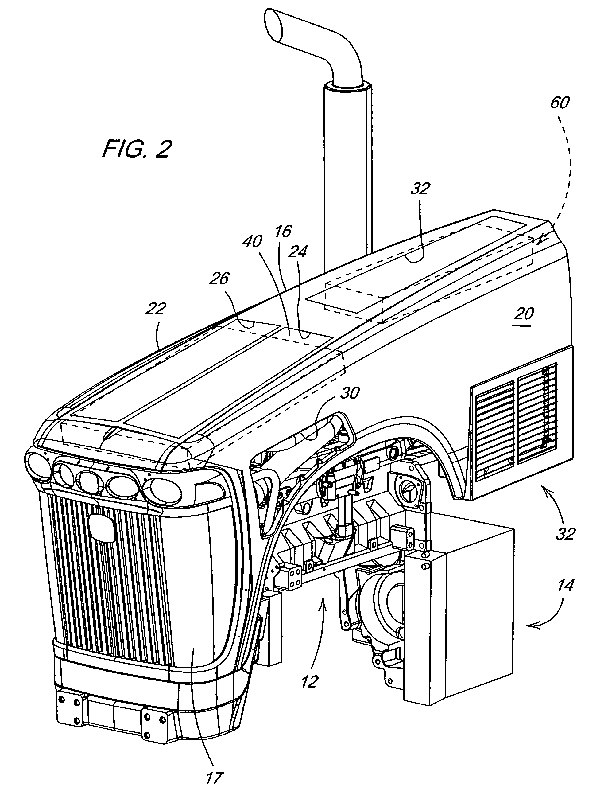 Vertical airflow engine cooling system