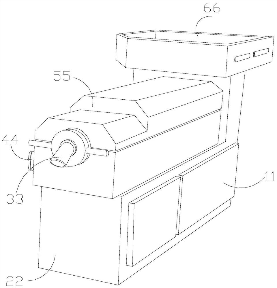 A molding machine for extruding and preventing breakage of rigid foamed plastic particles