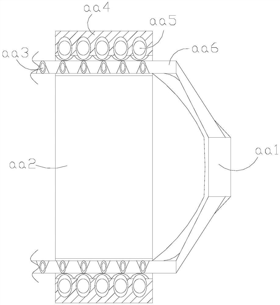 A molding machine for extruding and preventing breakage of rigid foamed plastic particles