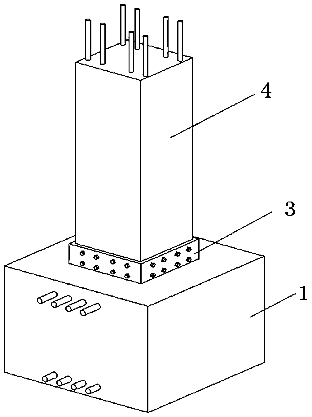 Steel-wood combined vibration isolation pad foundation and mounting method thereof