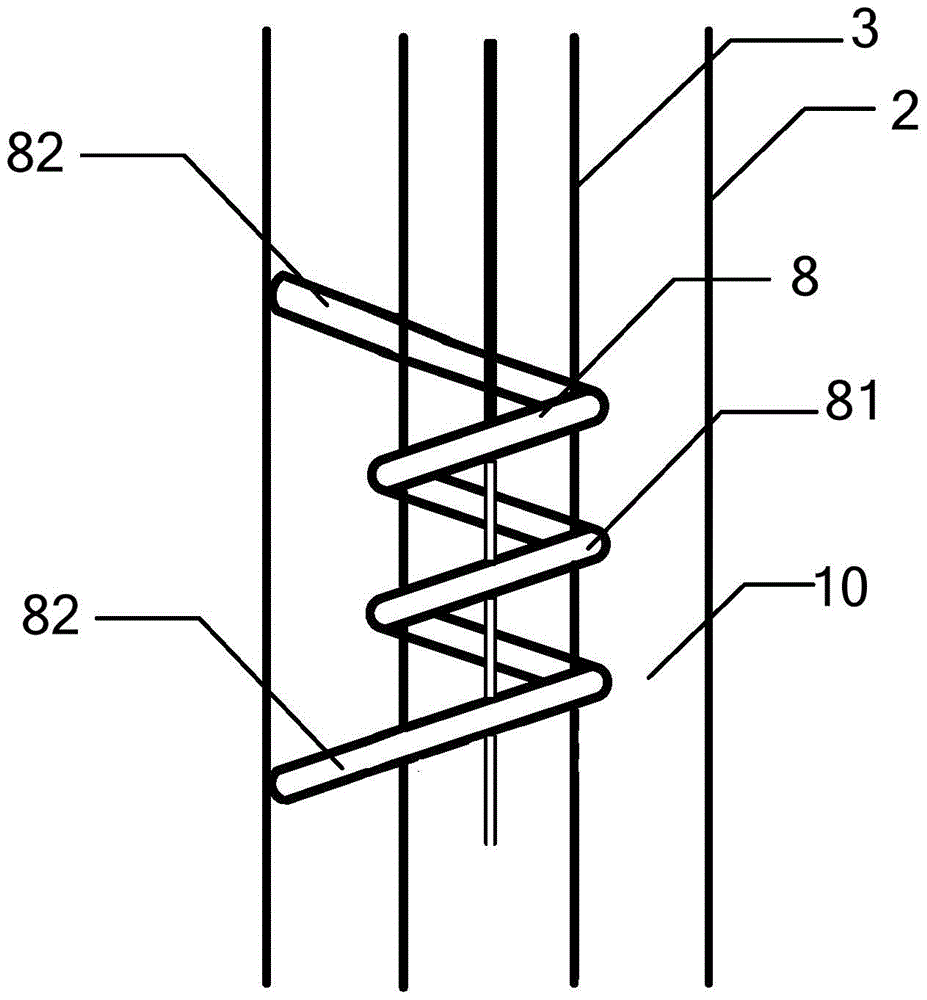 A layered ignition device for burning oil layers