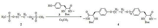 Polyethylene glycol-supported bis(S)-2-(4'-benzyloxy)-N-methyl ethane-1,2-diamine and preparation method and application thereof