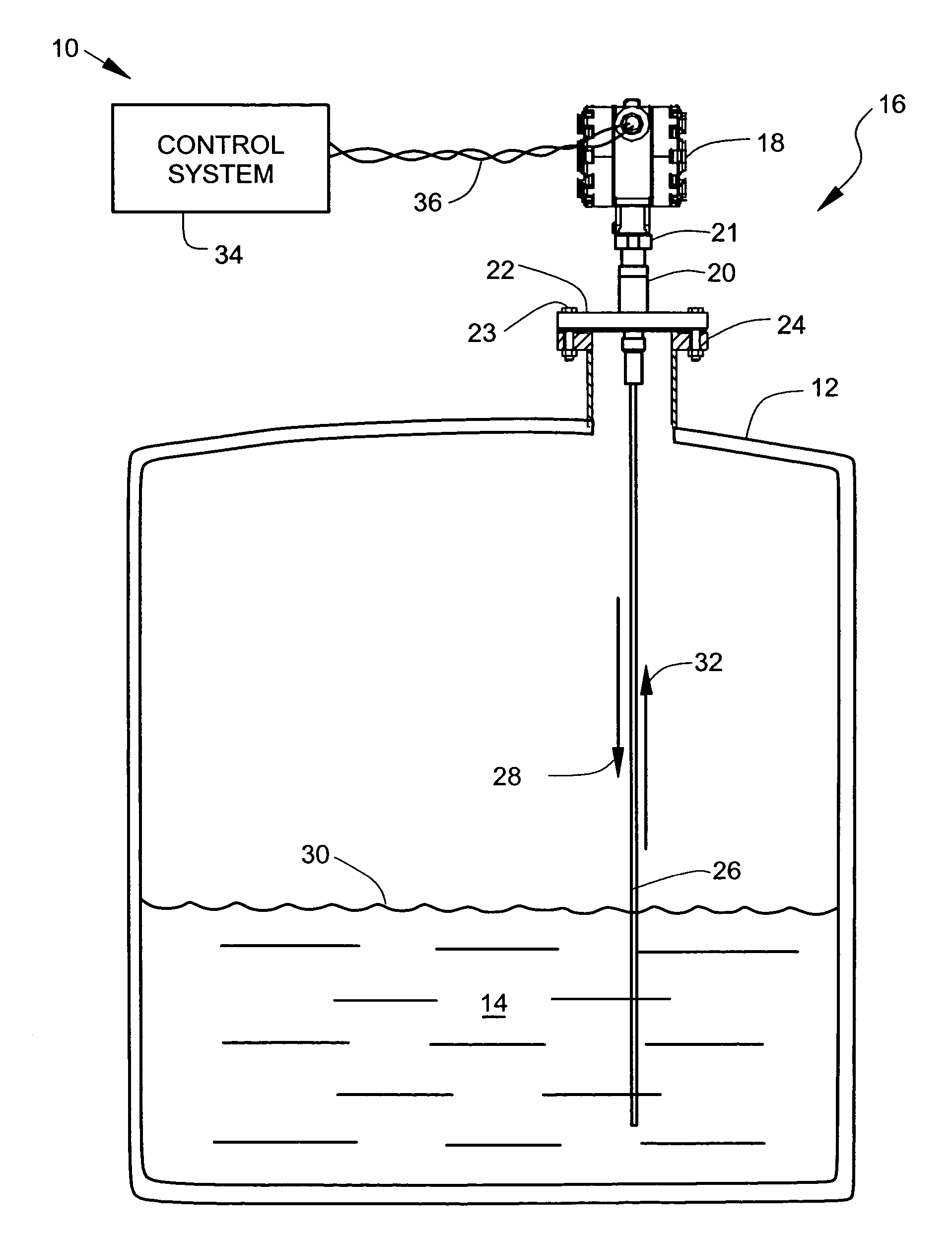Tank seal for guided wave radar level measurement