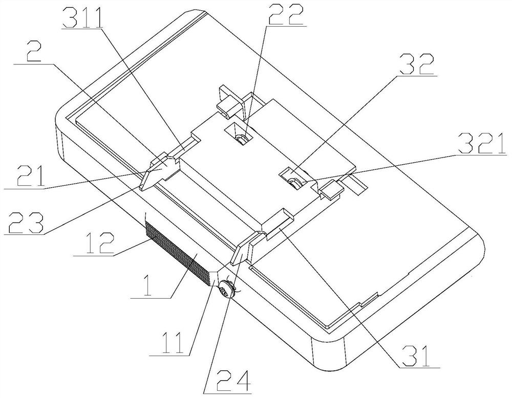 Clamping device and power distribution information transmission device