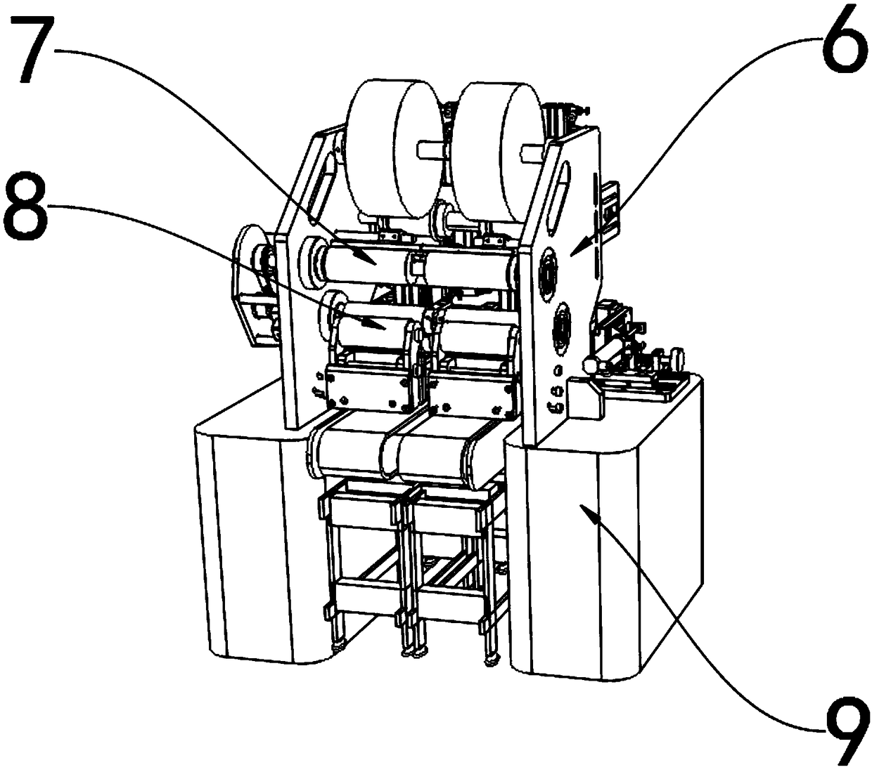 Mylar pasting mechanism