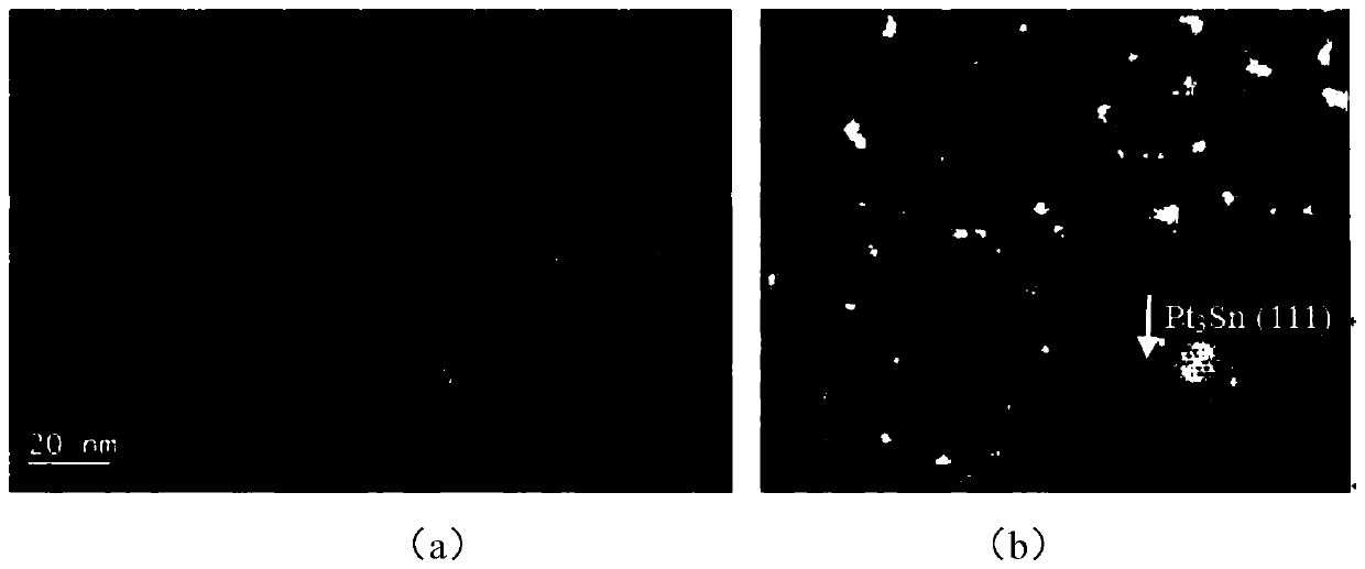 Propane dehydrogenation ptx-sny binary alloy nanocatalyst and preparation method thereof