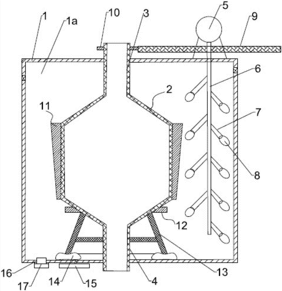 Cooling device for industrial reaction furnace