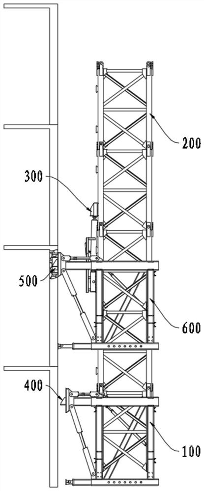 Circulating mutual-climbing lifting column and application method thereof