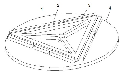 Silicon micro gyroscope with triangular vibrator and manufacturing method thereof