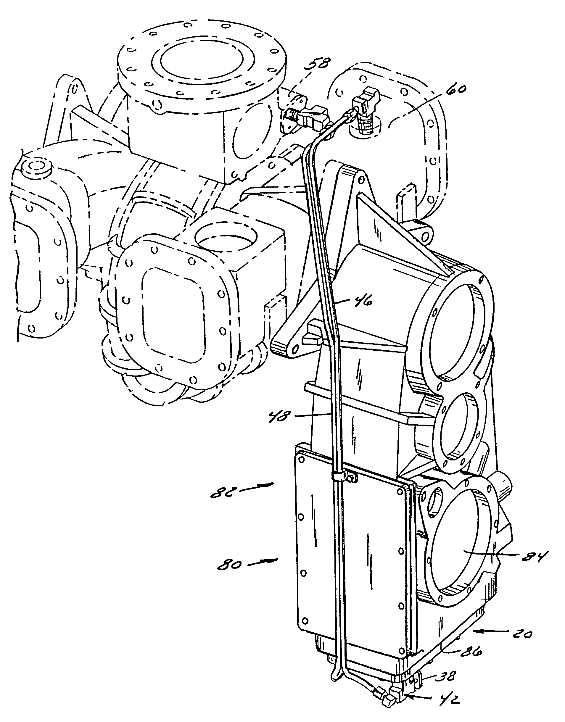 Cooler plate and gearbox assembly