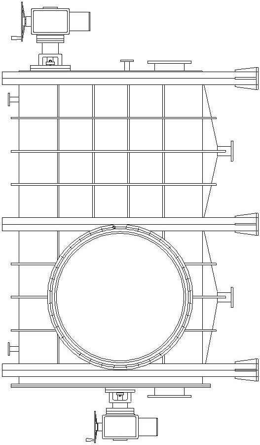 Horizontal gas separation device