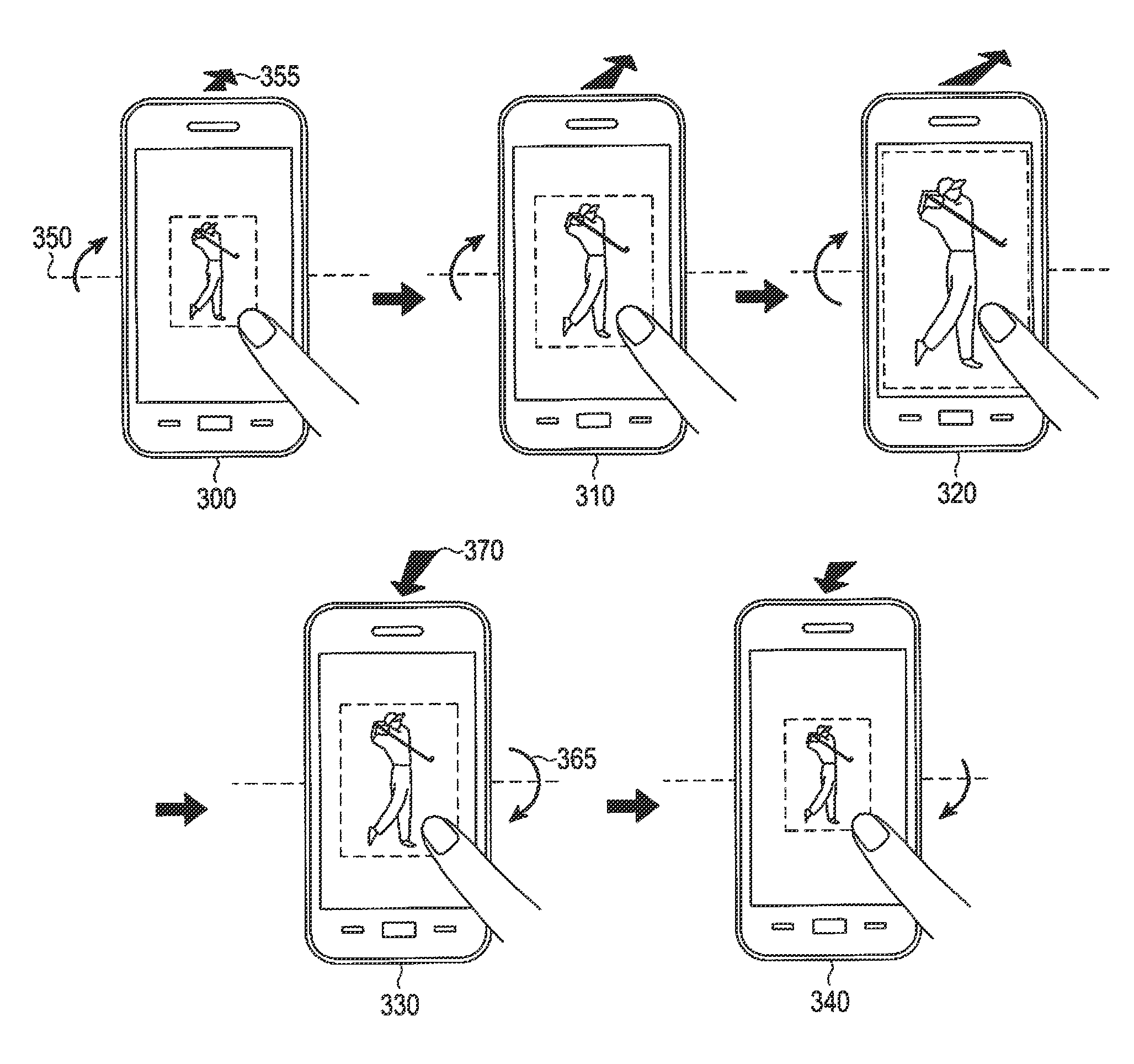 Motion based screen control method in a mobile terminal and mobile terminal for the same