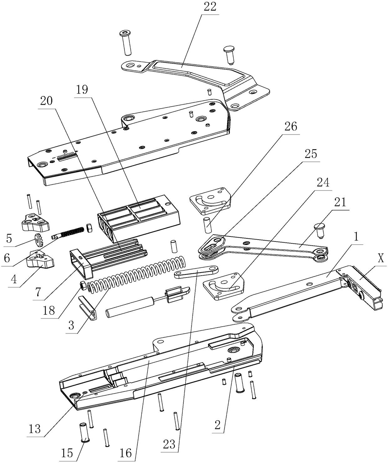 Elasticity adjustable furniture flipping structure