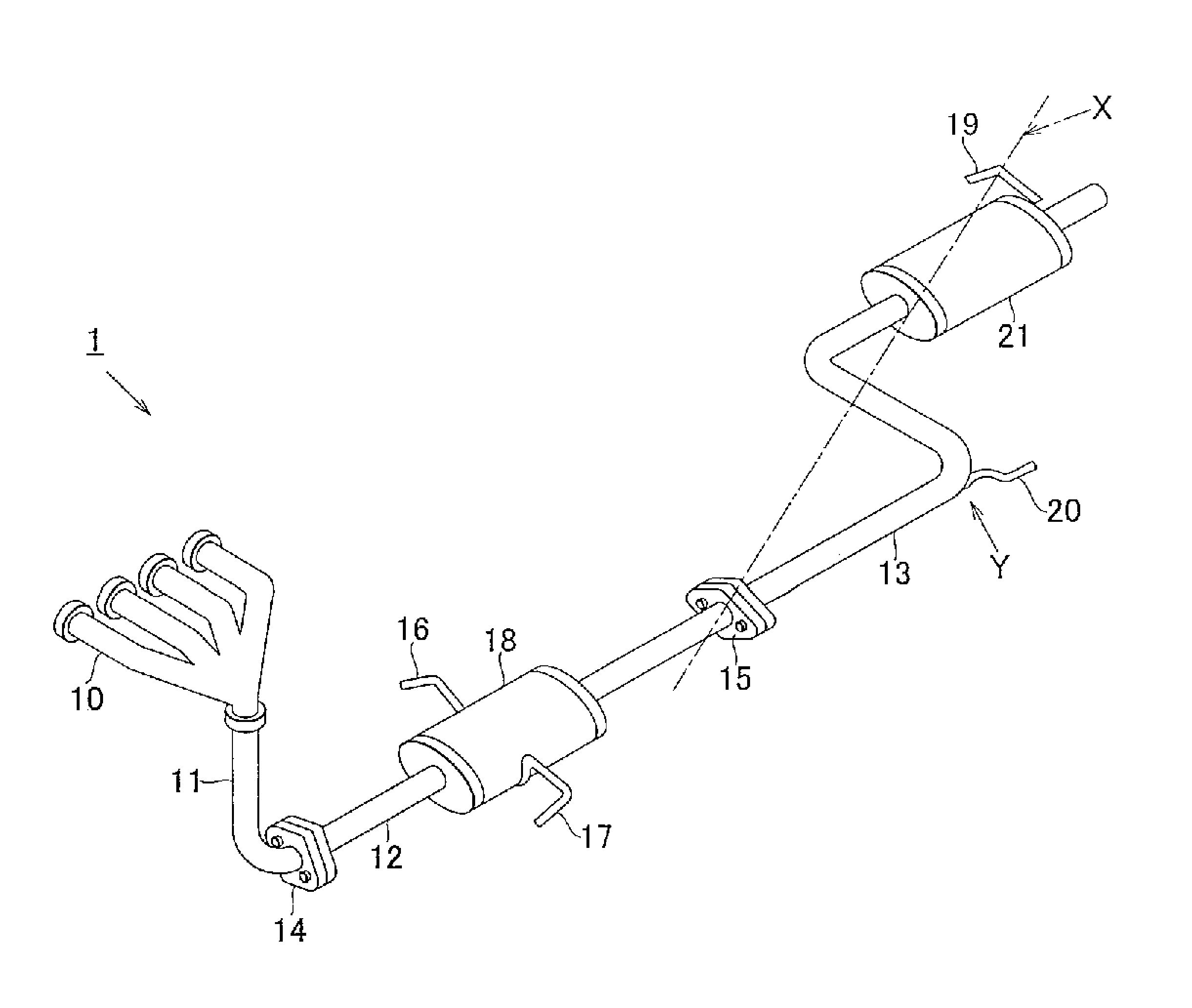 Exhaust pipe structure